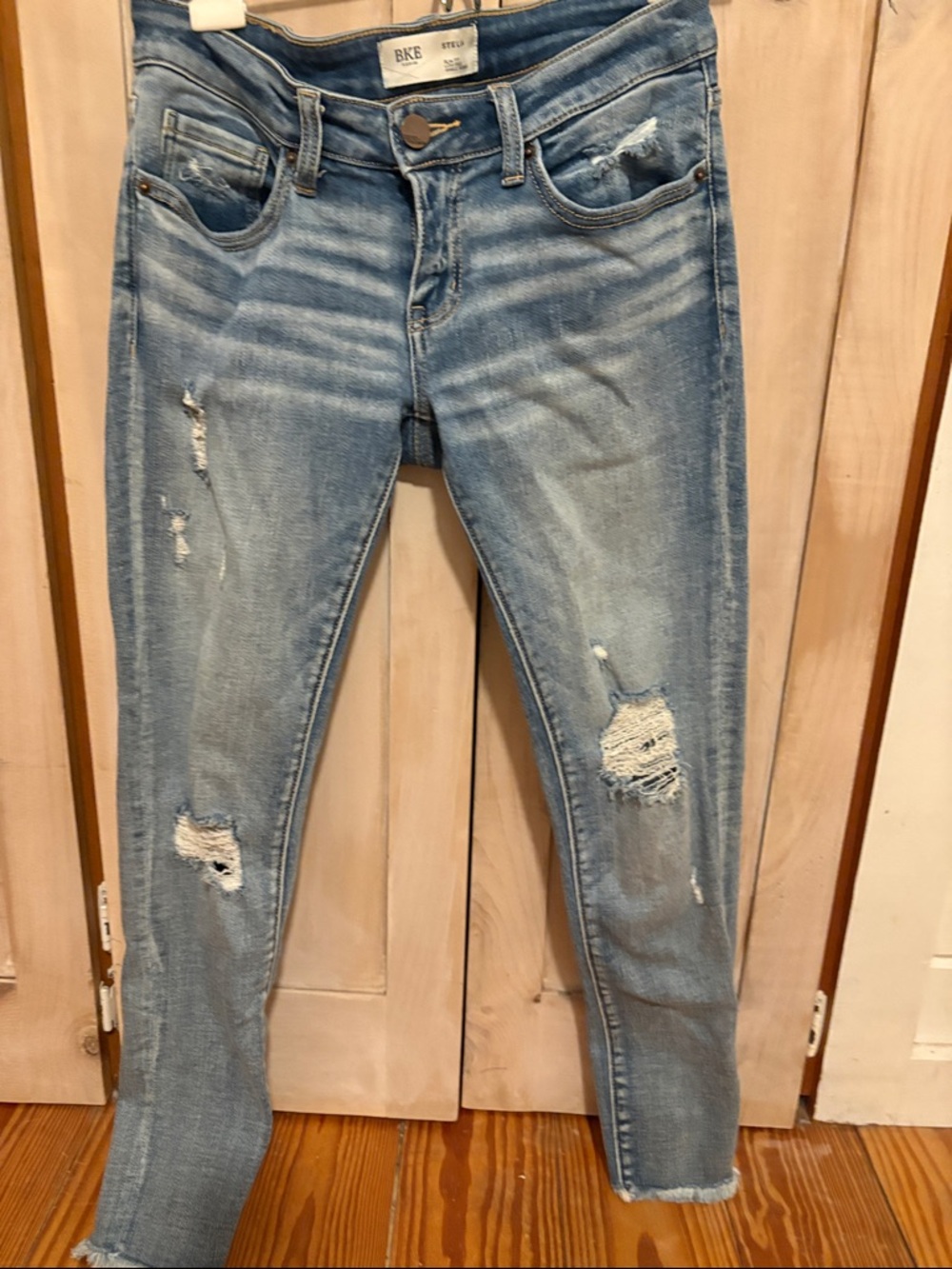 rag & bone Light Wash Distressed Skinny Jeans